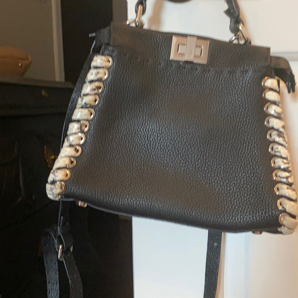 Beautiful bag with braided trim and strap